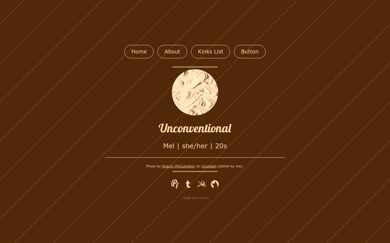 Carrd profile picture for @unconventional